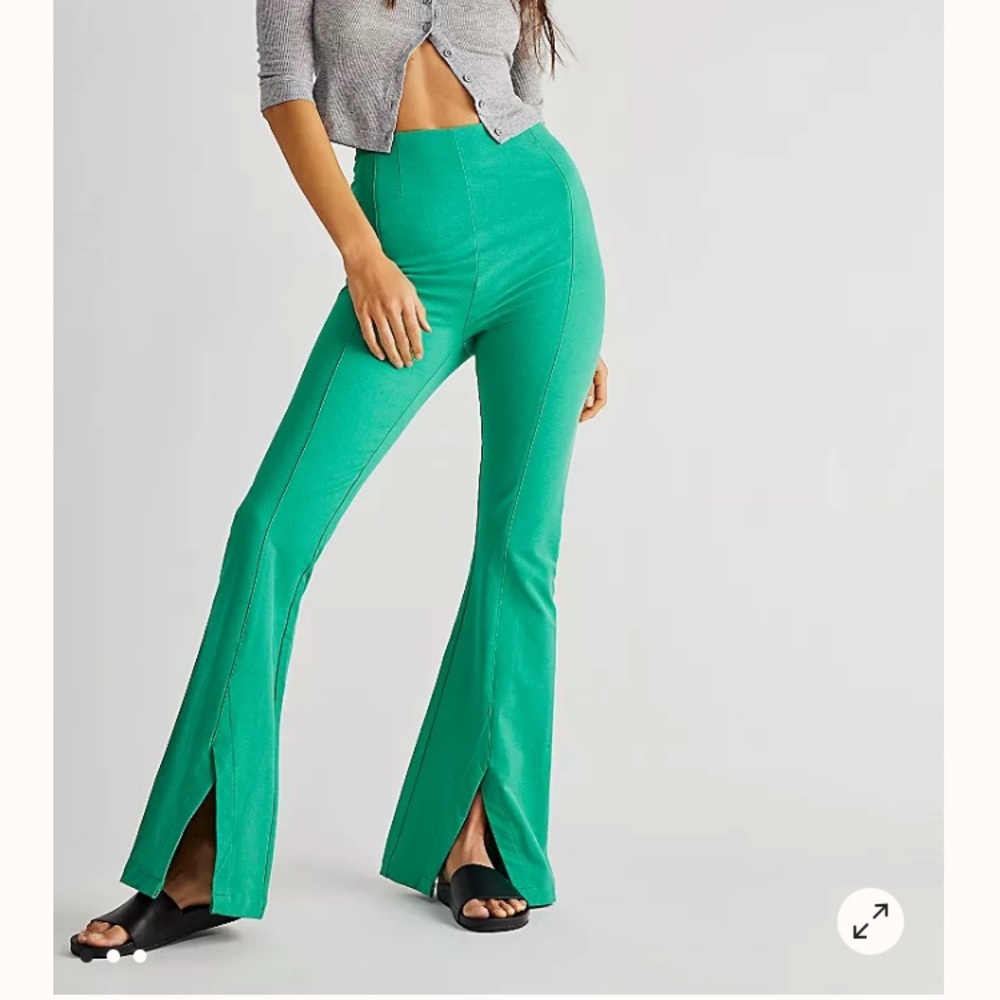 Free people green trouser pants.